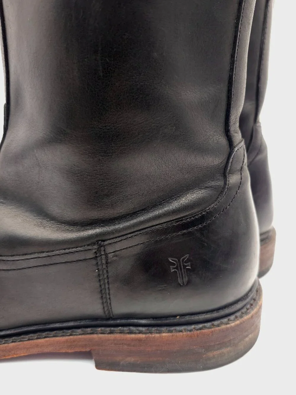 Frye James Inside Zip 87105 Black Leather Ankle Boots Mexico Men's Size 10 D